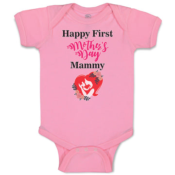 Baby Clothes Happy First Mother's Day Mammy Baby Bodysuits Boy & Girl Cotton