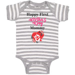 Baby Clothes Happy First Mother's Day Mammy Baby Bodysuits Boy & Girl Cotton