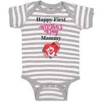 Baby Clothes Happy First Mother's Day Mammy Baby Bodysuits Boy & Girl Cotton