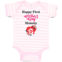 Baby Clothes Happy First Mother's Day Mammy Baby Bodysuits Boy & Girl Cotton