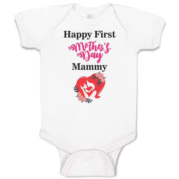 Baby Clothes Happy First Mother's Day Mammy Baby Bodysuits Boy & Girl Cotton