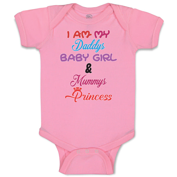 Baby Clothes I Am My Daddys Baby Girl & Mummys Princess Baby Bodysuits Cotton