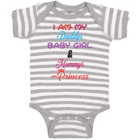 Baby Clothes I Am My Daddys Baby Girl & Mummys Princess Baby Bodysuits Cotton
