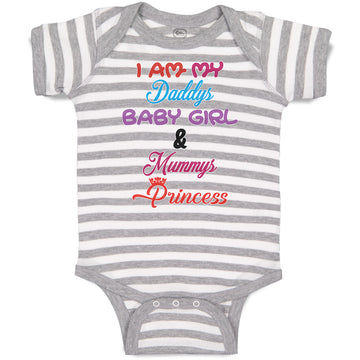 Baby Clothes I Am My Daddys Baby Girl & Mummys Princess Baby Bodysuits Cotton