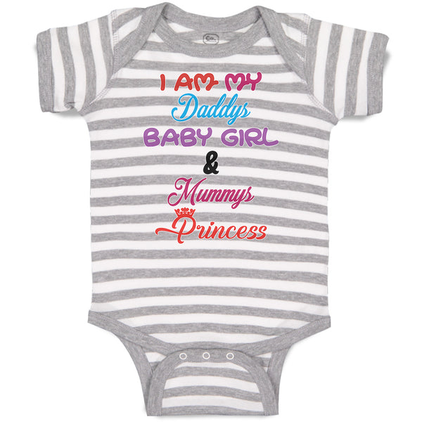 Baby Clothes I Am My Daddys Baby Girl & Mummys Princess Baby Bodysuits Cotton