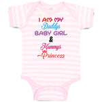 Baby Clothes I Am My Daddys Baby Girl & Mummys Princess Baby Bodysuits Cotton