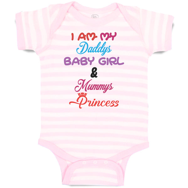 Baby Clothes I Am My Daddys Baby Girl & Mummys Princess Baby Bodysuits Cotton