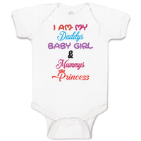 Baby Clothes I Am My Daddys Baby Girl & Mummys Princess Baby Bodysuits Cotton