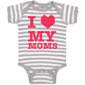 Baby Clothes I Love My Moms Baby Bodysuits Boy & Girl Newborn Clothes Cotton