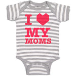 Baby Clothes I Love My Moms Baby Bodysuits Boy & Girl Newborn Clothes Cotton