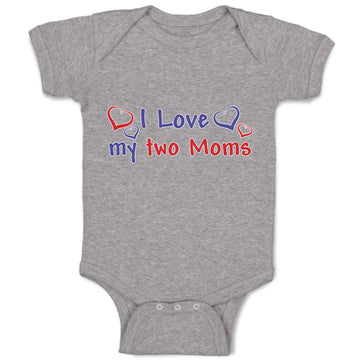 Baby Clothes I Love My 2 Moms Baby Bodysuits Boy & Girl Newborn Clothes Cotton