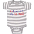 Baby Clothes I Love My 2 Moms Baby Bodysuits Boy & Girl Newborn Clothes Cotton