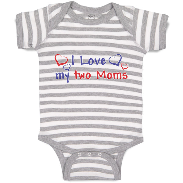 Baby Clothes I Love My 2 Moms Baby Bodysuits Boy & Girl Newborn Clothes Cotton