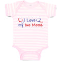 Baby Clothes I Love My 2 Moms Baby Bodysuits Boy & Girl Newborn Clothes Cotton