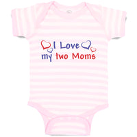 Baby Clothes I Love My 2 Moms Baby Bodysuits Boy & Girl Newborn Clothes Cotton