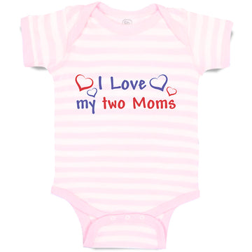 Baby Clothes I Love My 2 Moms Baby Bodysuits Boy & Girl Newborn Clothes Cotton