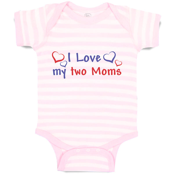 Baby Clothes I Love My 2 Moms Baby Bodysuits Boy & Girl Newborn Clothes Cotton