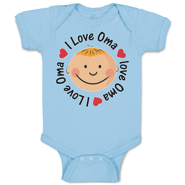 Baby Clothes I Love Oma Baby Bodysuits Boy & Girl Newborn Clothes Cotton