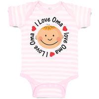 Baby Clothes I Love Oma Baby Bodysuits Boy & Girl Newborn Clothes Cotton