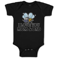 Baby Clothes I Love You Mom & Dad Baby Bodysuits Boy & Girl Cotton