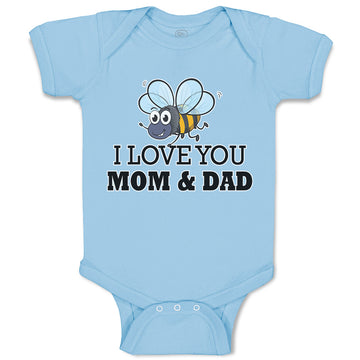 Baby Clothes I Love You Mom & Dad Baby Bodysuits Boy & Girl Cotton