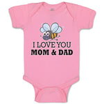 Baby Clothes I Love You Mom & Dad Baby Bodysuits Boy & Girl Cotton