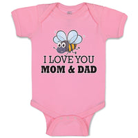 Baby Clothes I Love You Mom & Dad Baby Bodysuits Boy & Girl Cotton