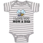 Baby Clothes I Love You Mom & Dad Baby Bodysuits Boy & Girl Cotton