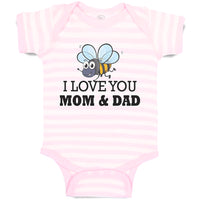 Baby Clothes I Love You Mom & Dad Baby Bodysuits Boy & Girl Cotton