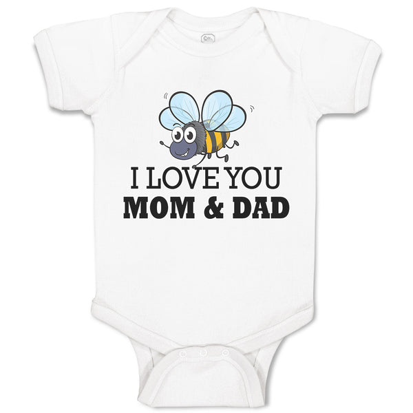 Baby Clothes I Love You Mom & Dad Baby Bodysuits Boy & Girl Cotton