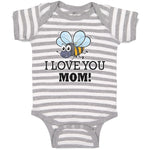 Baby Clothes I Love You Mom! Baby Bodysuits Boy & Girl Newborn Clothes Cotton