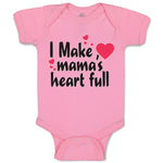 Baby Clothes I Make Mama's Heart Full Baby Bodysuits Boy & Girl Cotton