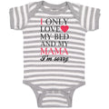 Baby Clothes I Only Love My Bed and My Mama I'M Sorry Baby Bodysuits Cotton