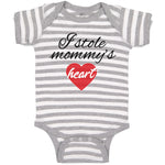 Baby Clothes I Stole Mommy's Heart Baby Bodysuits Boy & Girl Cotton