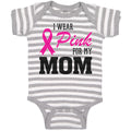 Baby Clothes I Wear Pink for My Mom Baby Bodysuits Boy & Girl Cotton