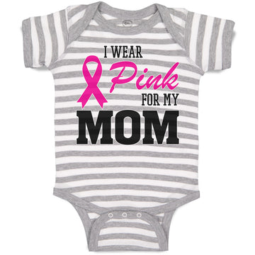 Baby Clothes I Wear Pink for My Mom Baby Bodysuits Boy & Girl Cotton