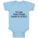 Baby Clothes I'M Cute Mommy's Beautiful Daddy Is Lucky!! Baby Bodysuits Cotton