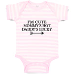 Baby Clothes I'M Cute Mommy's Hot Daddy's Lucky Baby Bodysuits Boy & Girl Cotton