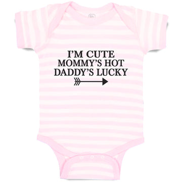 Baby Clothes I'M Cute Mommy's Hot Daddy's Lucky Baby Bodysuits Boy & Girl Cotton