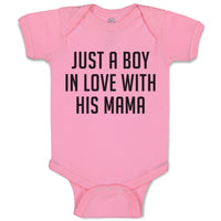 Baby Clothes Just A Boy in Love with His Mama Baby Bodysuits Boy & Girl Cotton