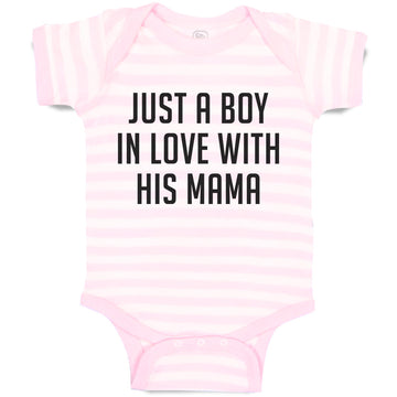 Baby Clothes Just A Boy in Love with His Mama Baby Bodysuits Boy & Girl Cotton