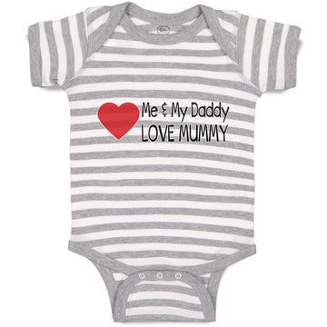 Baby Clothes Me & My Daddy Love Mummy Baby Bodysuits Boy & Girl Cotton