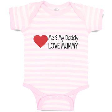 Baby Clothes Me & My Daddy Love Mummy Baby Bodysuits Boy & Girl Cotton