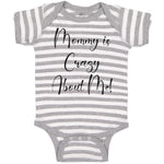 Baby Clothes Mommy Is Crazy About Me! Baby Bodysuits Boy & Girl Cotton