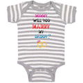Baby Clothes Mummy Will You Marry My Daddy Baby Bodysuits Boy & Girl Cotton
