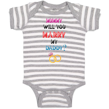 Baby Clothes Mummy Will You Marry My Daddy Baby Bodysuits Boy & Girl Cotton