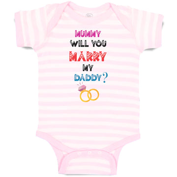 Baby Clothes Mummy Will You Marry My Daddy Baby Bodysuits Boy & Girl Cotton