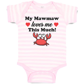 Baby Clothes My Mawmaw Loves Me This Much! Baby Bodysuits Boy & Girl Cotton