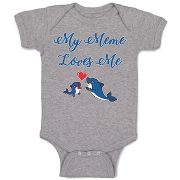 Baby Clothes My Meme Loves Me Baby Bodysuits Boy & Girl Newborn Clothes Cotton