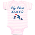 Baby Clothes My Meme Loves Me Baby Bodysuits Boy & Girl Newborn Clothes Cotton